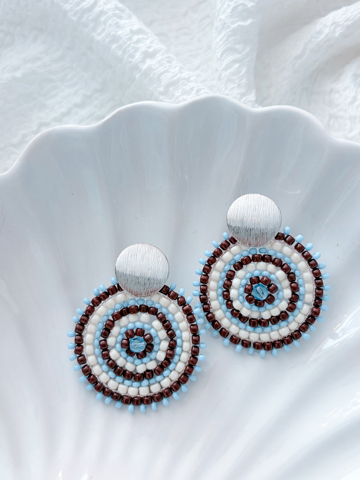 Sweater - beaded earrings