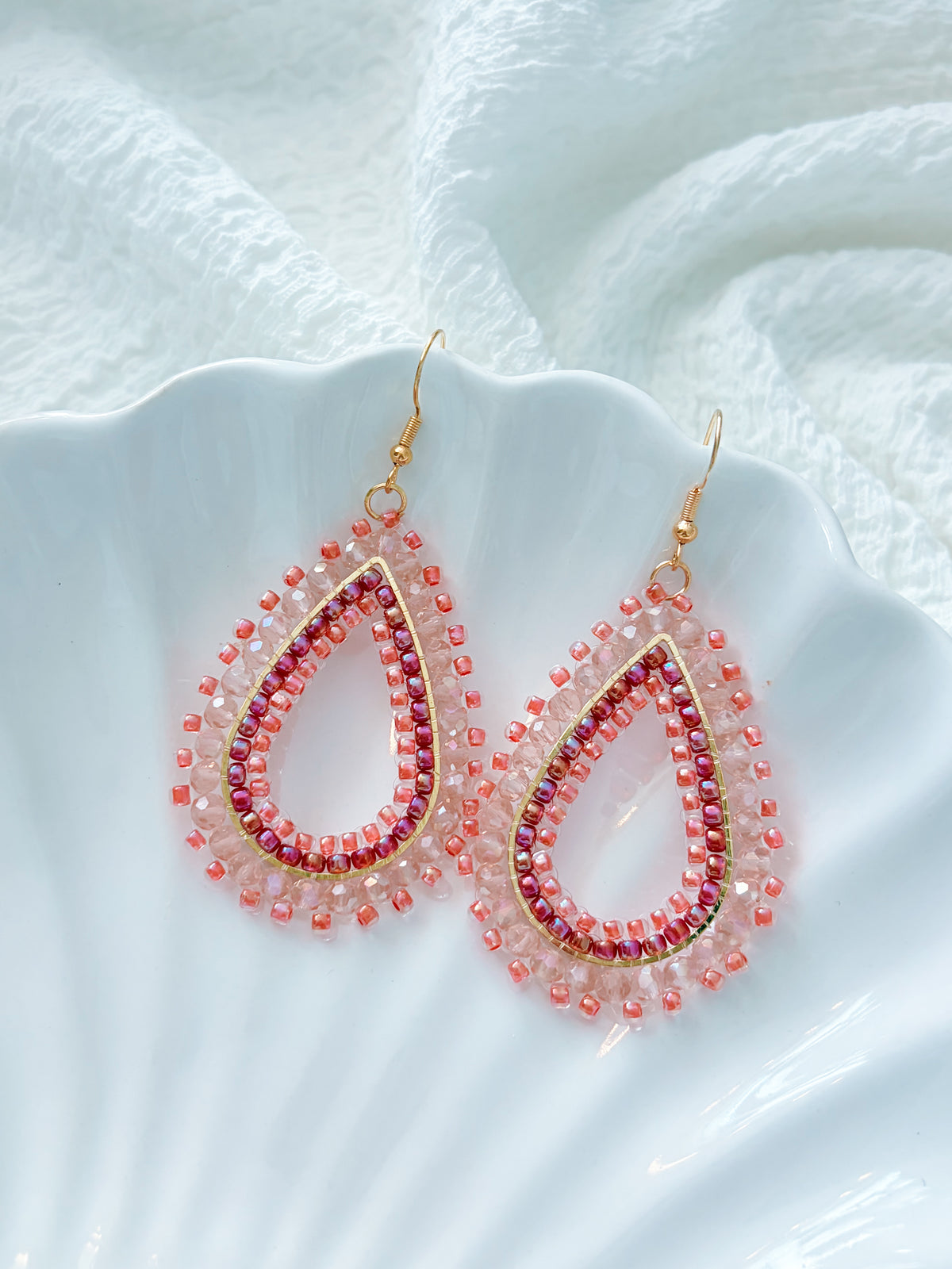 Cherry Cove - beaded earrings
