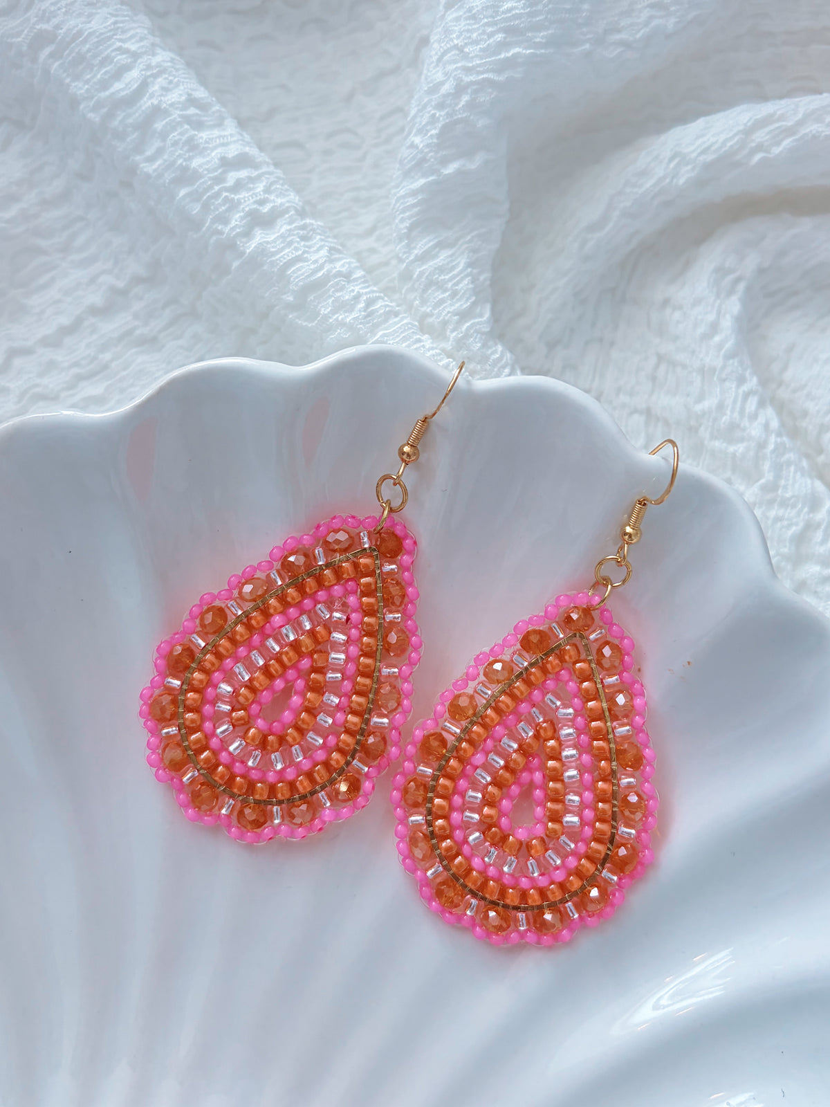 Midnight Sun - beaded earrings