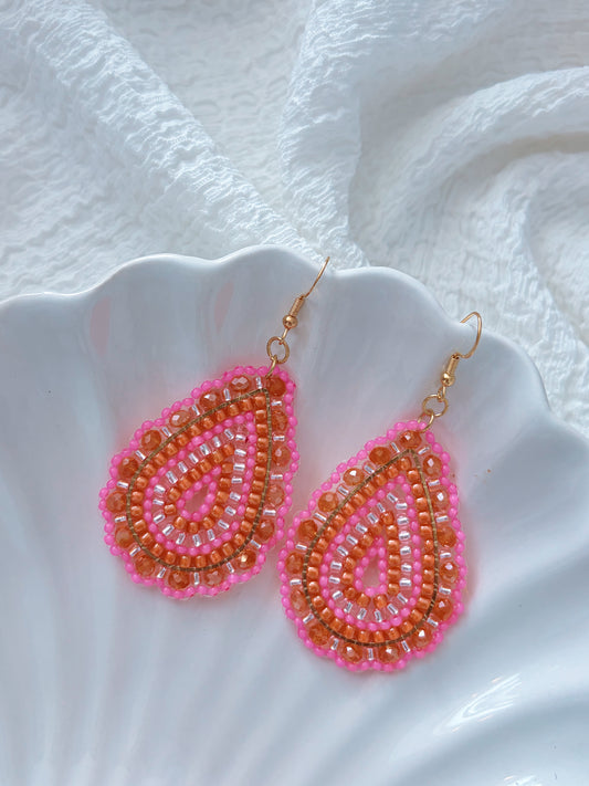 Midnight Sun - beaded earrings