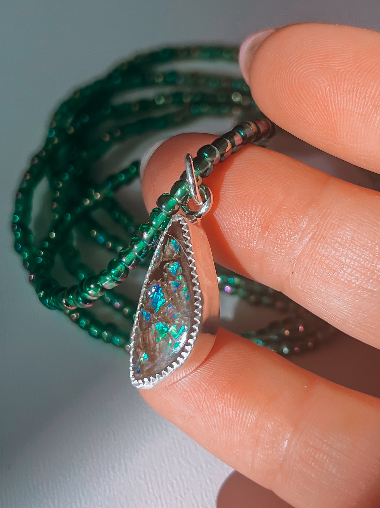 Ammolite Wrap Necklace