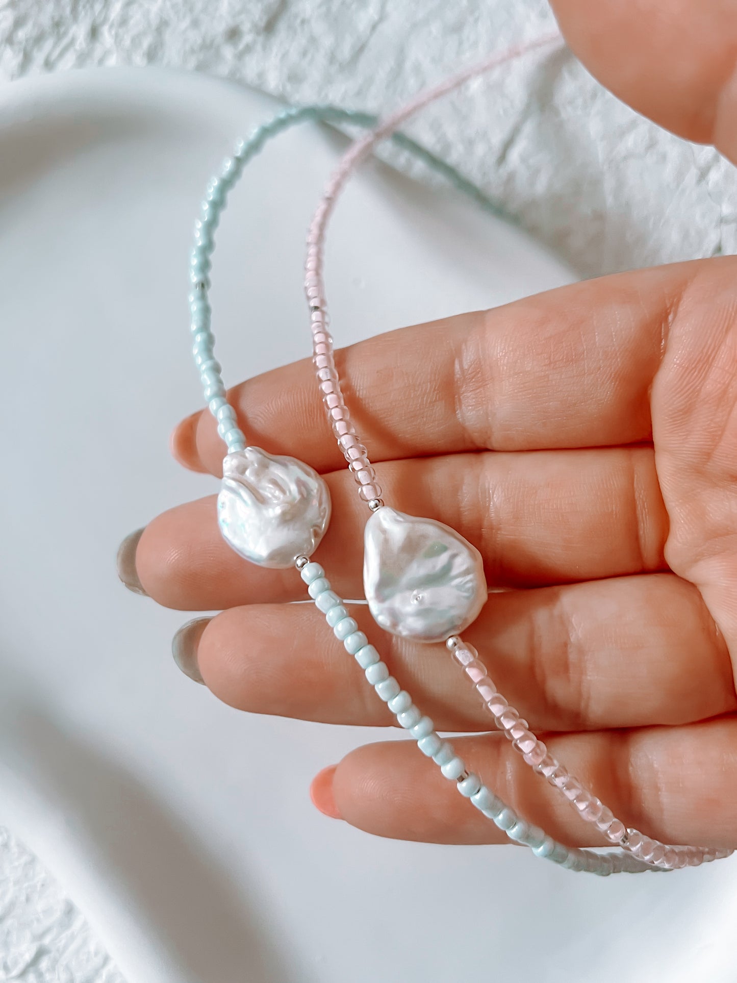 Pastel Pearl Necklace