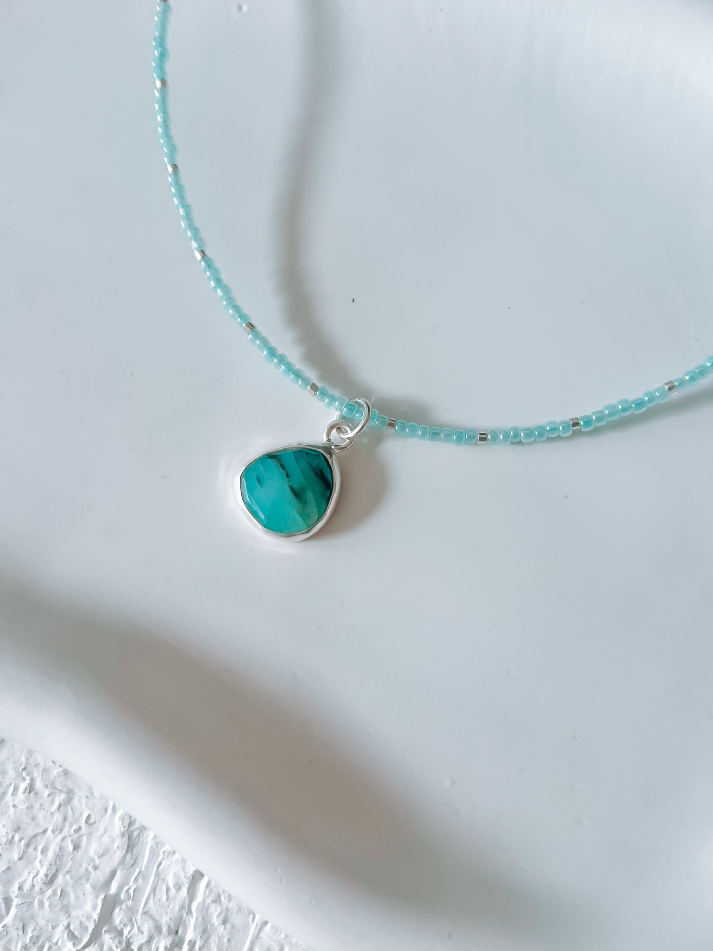Blue Peruvian Opal Necklace