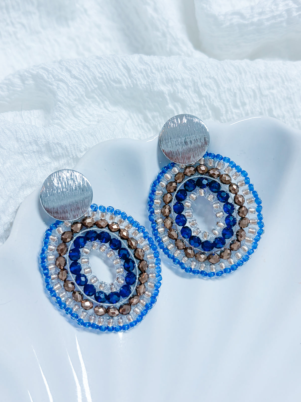 Blue Hour - beaded earrings