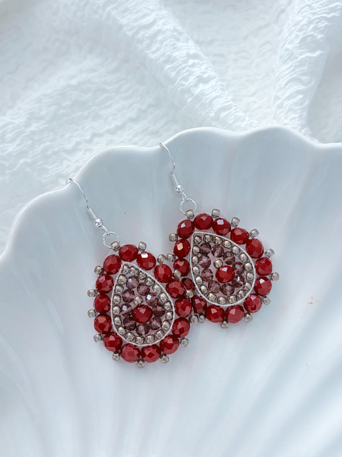 December- beaded earrings