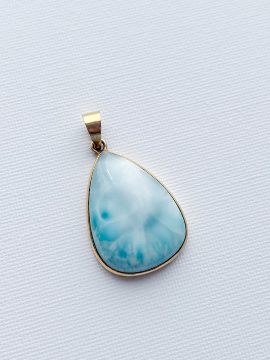 Larimar - 10ct Gold Pendant