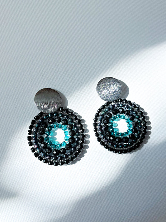 Oil Spill - beaded earrings
