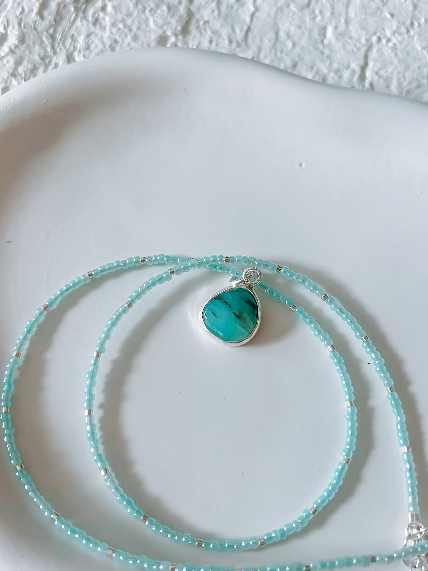 Blue Peruvian Opal Necklace