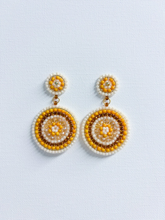 Pumpkin Patch - beaded earrings