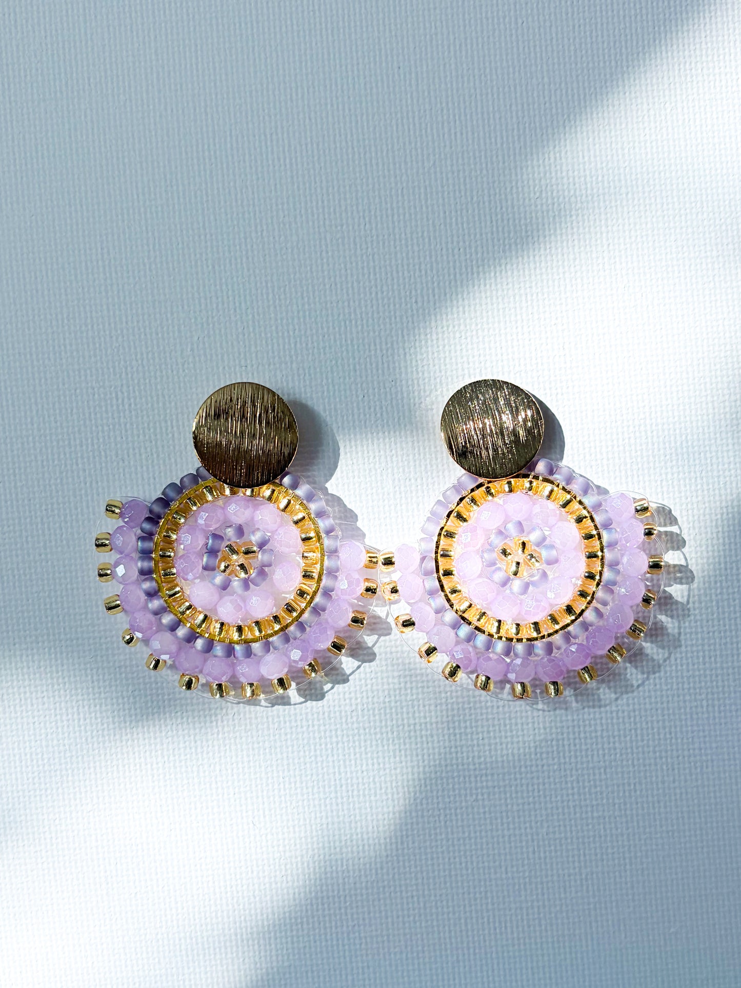 Lavender Fields - beaded earrings