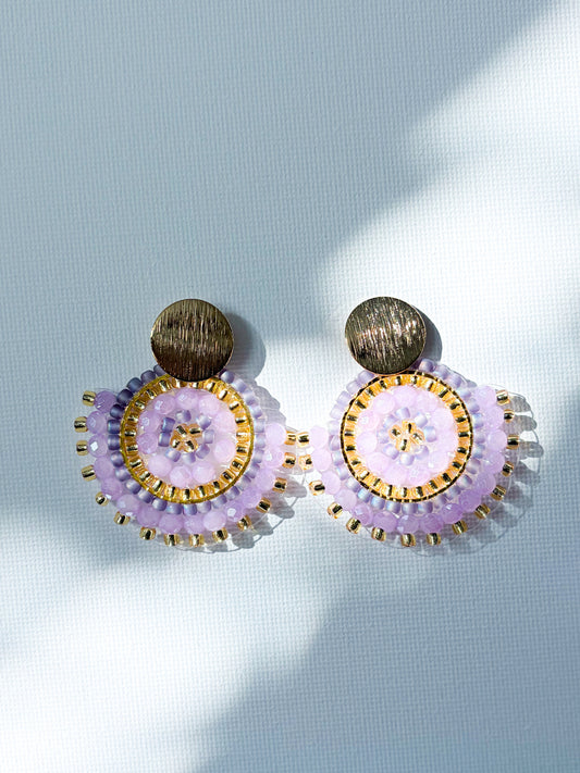 Lavender Fields - beaded earrings