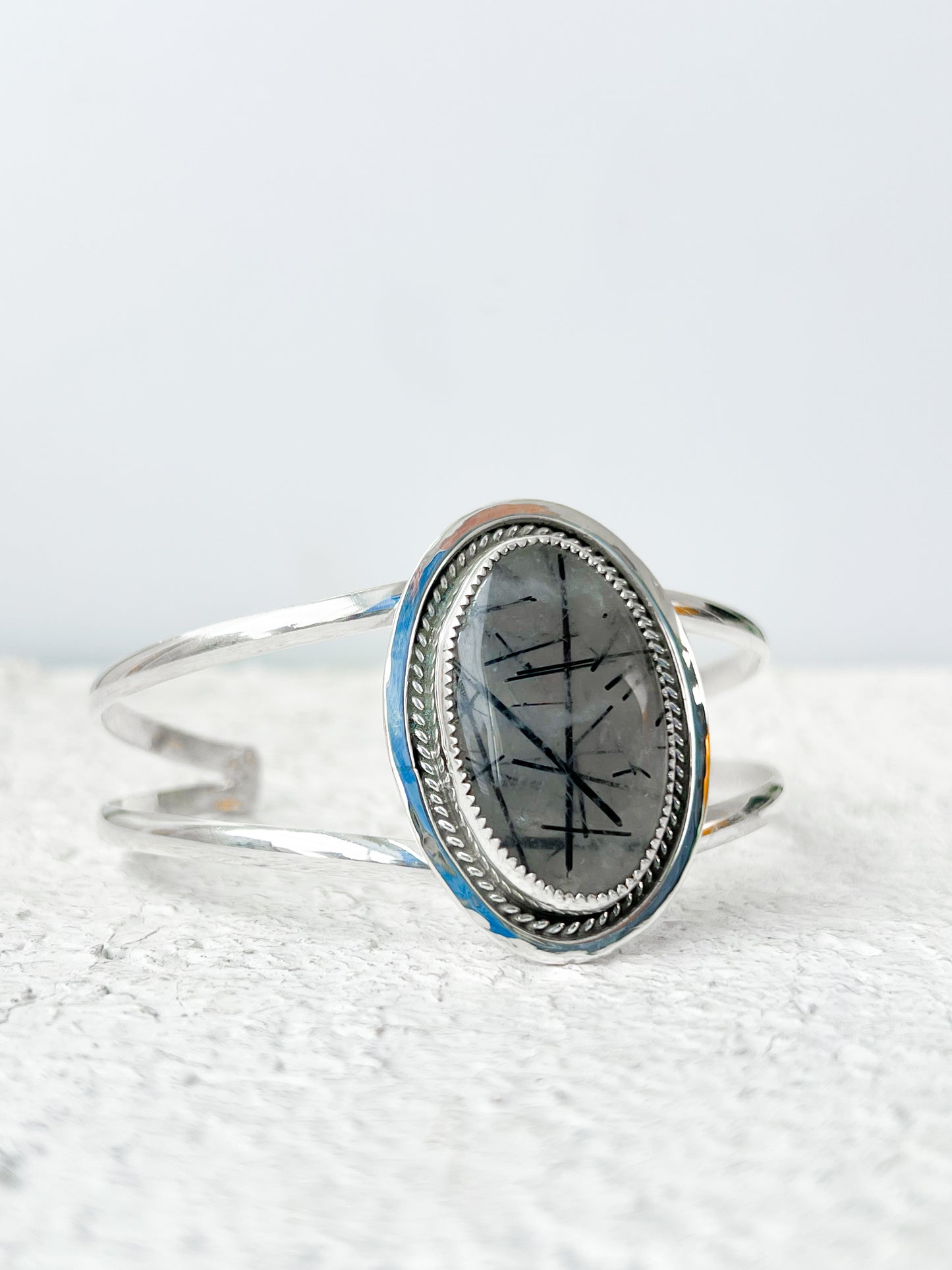 Tourmaline Quartz Cuff Bracelet