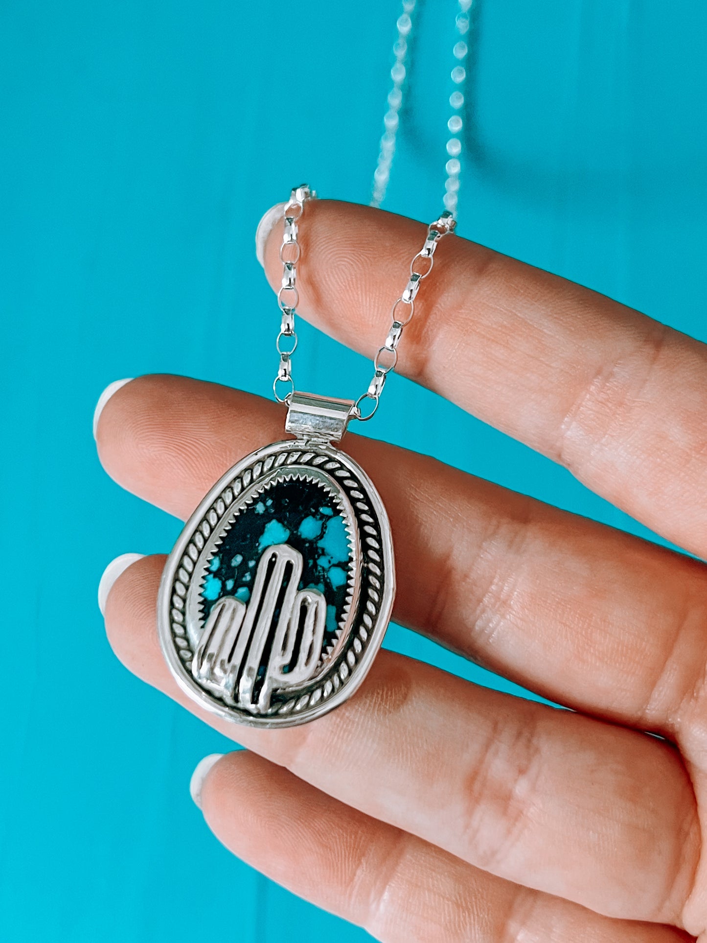 Turquoise Landscape Necklace