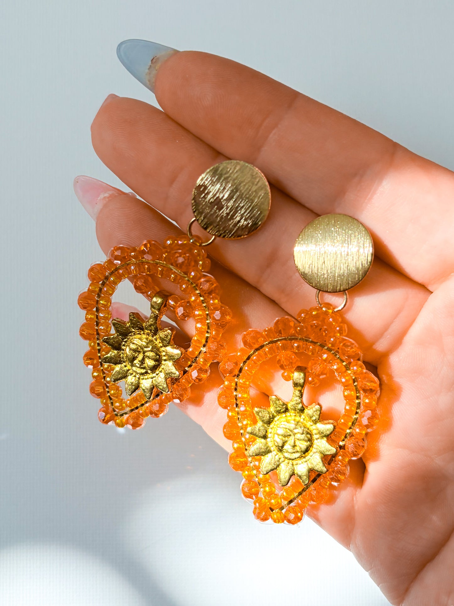 Golden hour - beaded earrings