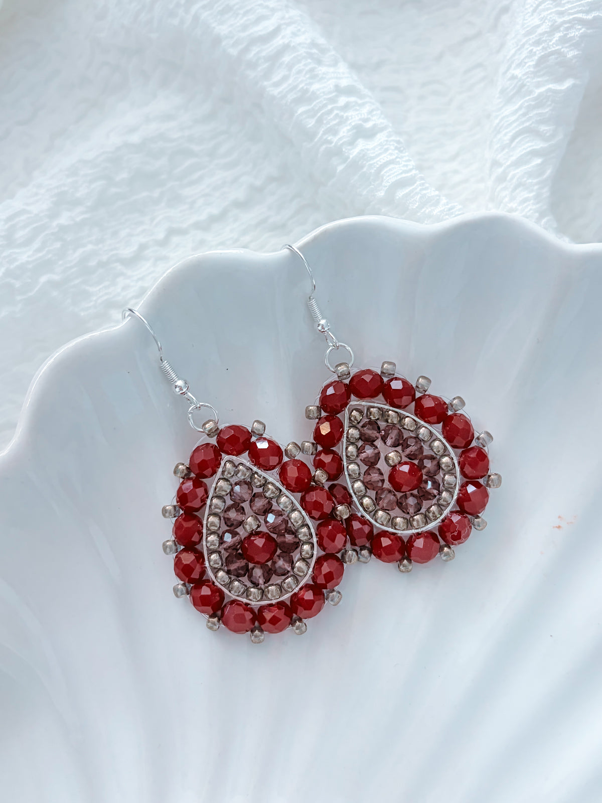 December- beaded earrings