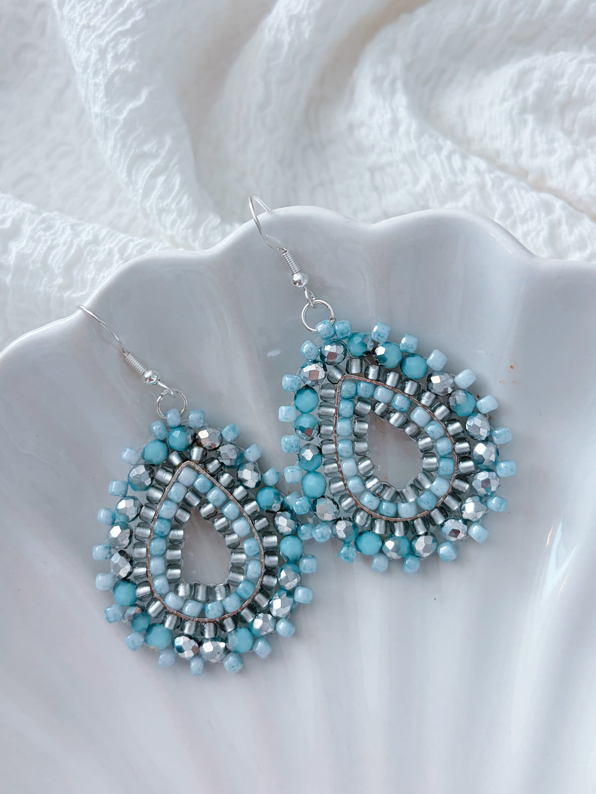 Glacier - beaded earrings
