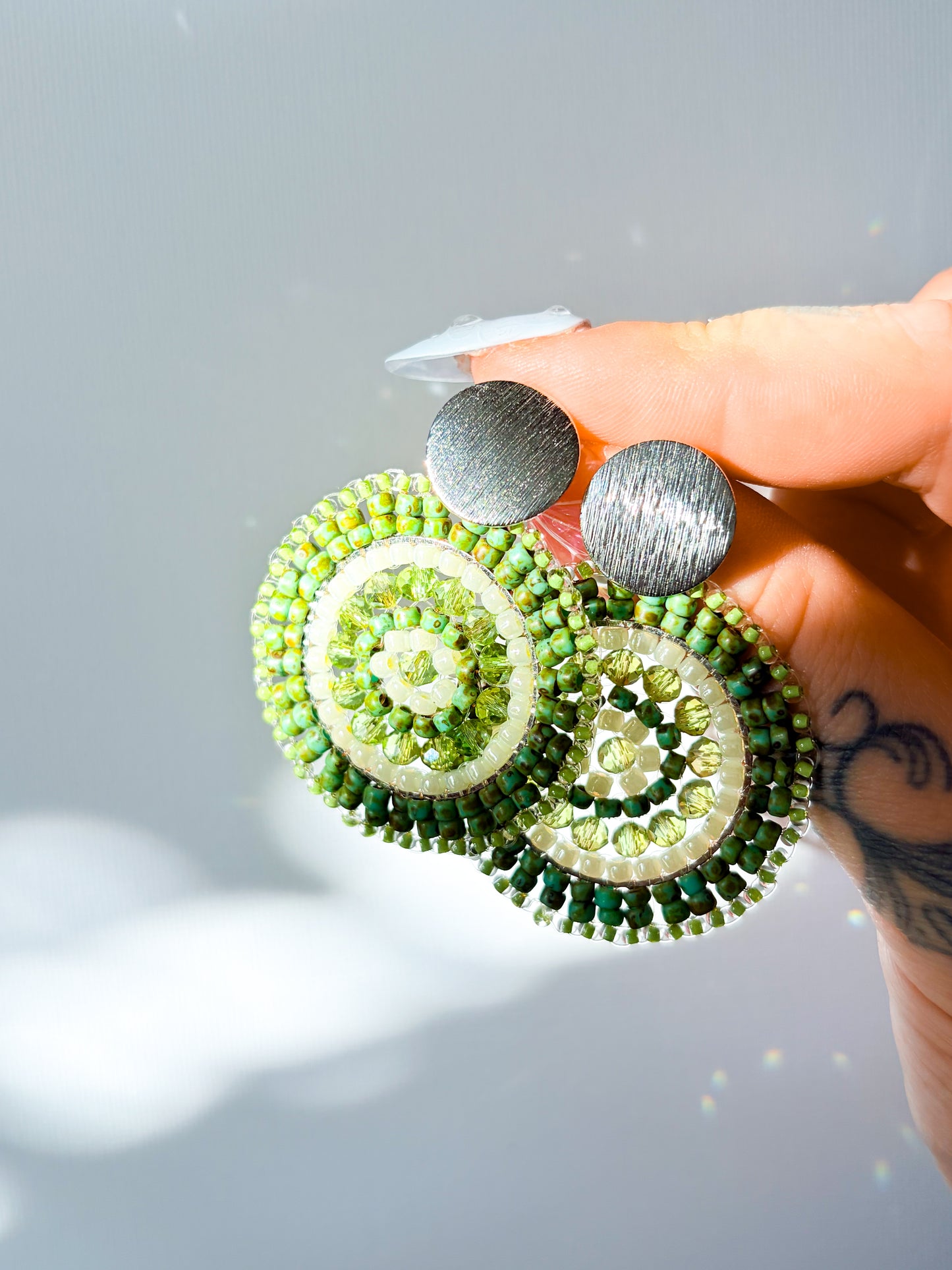 Matcha - beaded earrings