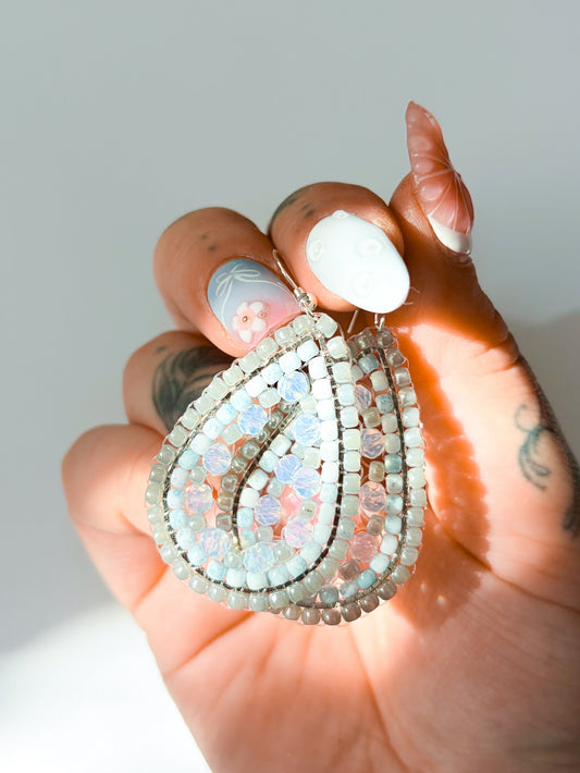 Geode - beaded earrings
