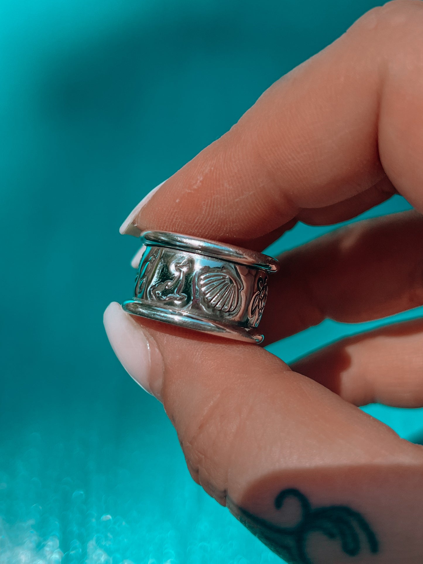 Chunky Aquamarine Ring (7.5)