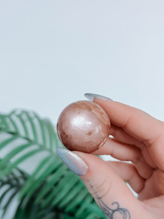 Peach Moonstone Sphere