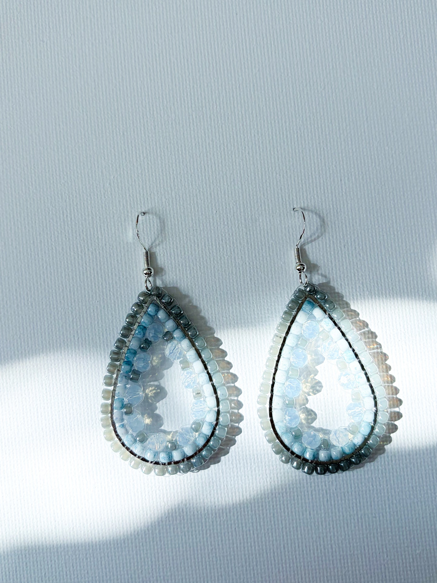 Geode - beaded earrings