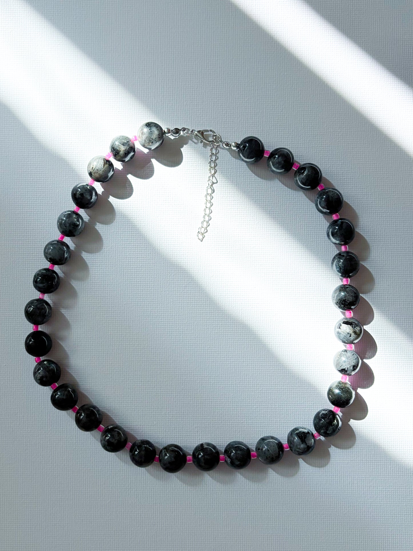 Neon Larvikite - chunky necklace