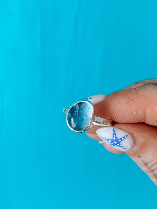 Blue Fluorite Ring (9.5)