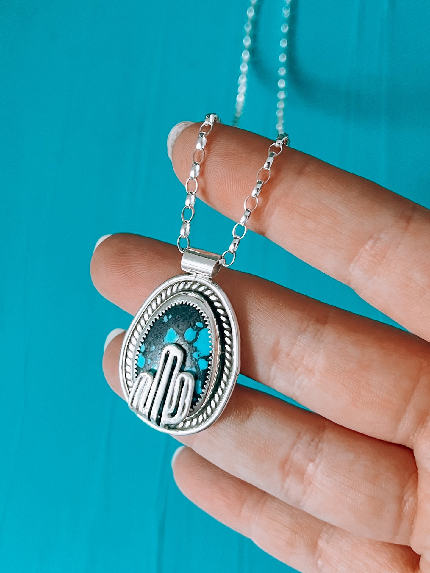 Turquoise Landscape Necklace