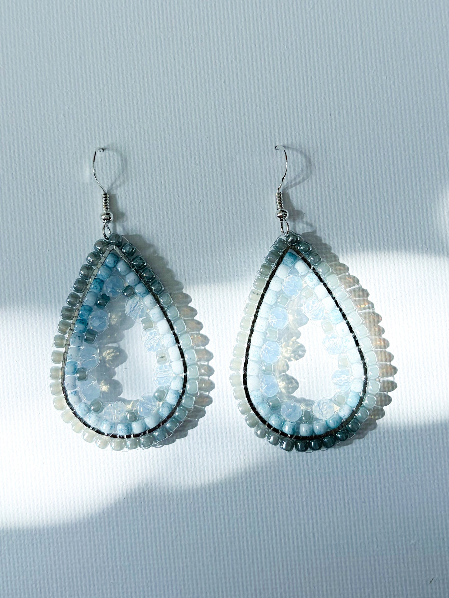 Geode - beaded earrings