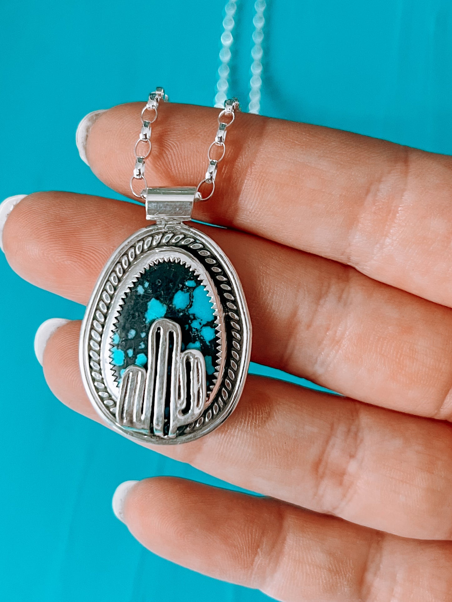 Turquoise Landscape Necklace