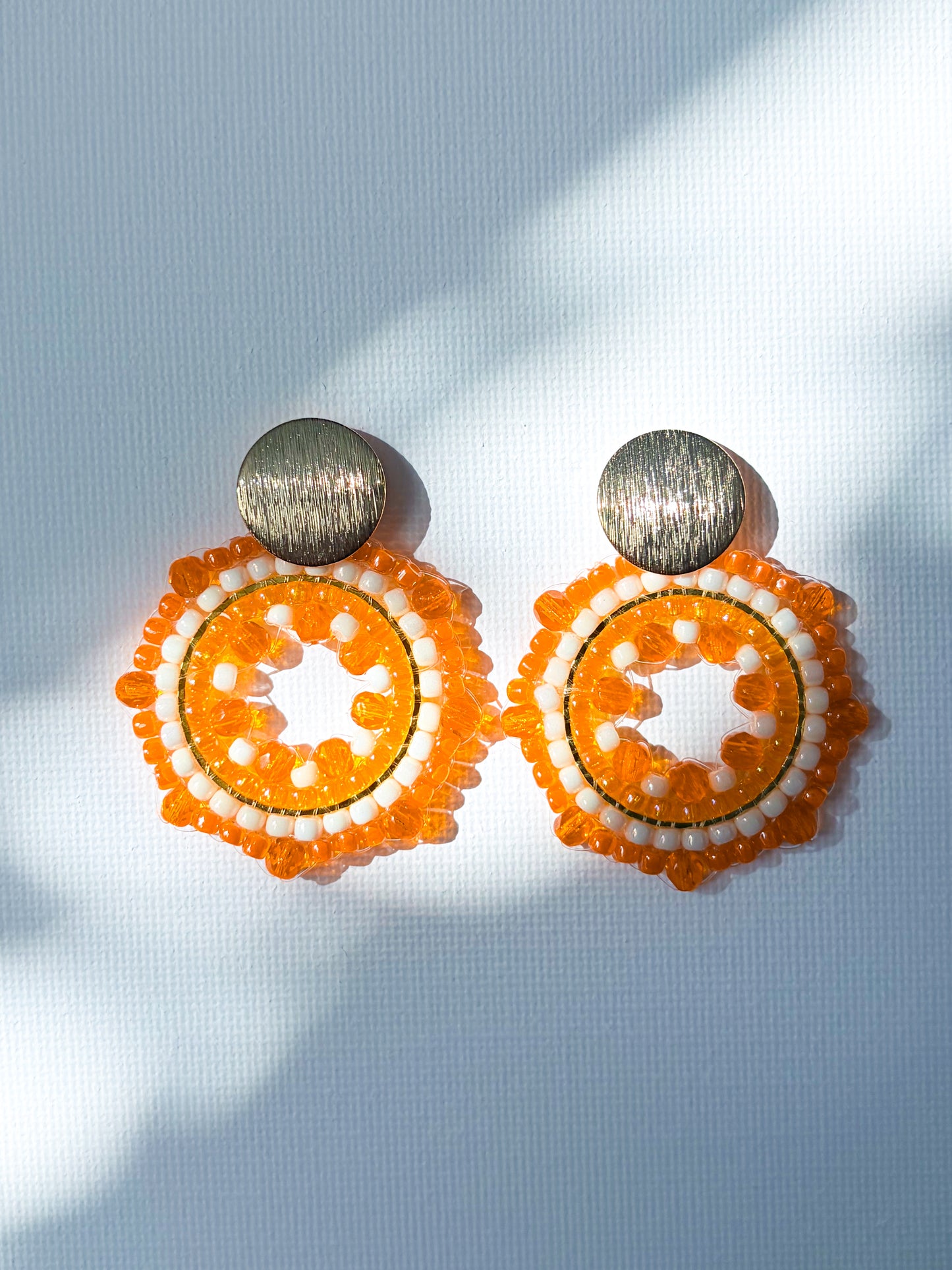 Orange spritz - beaded earrings