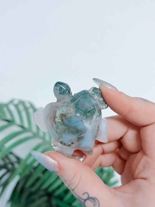 Moss Agate Turtle