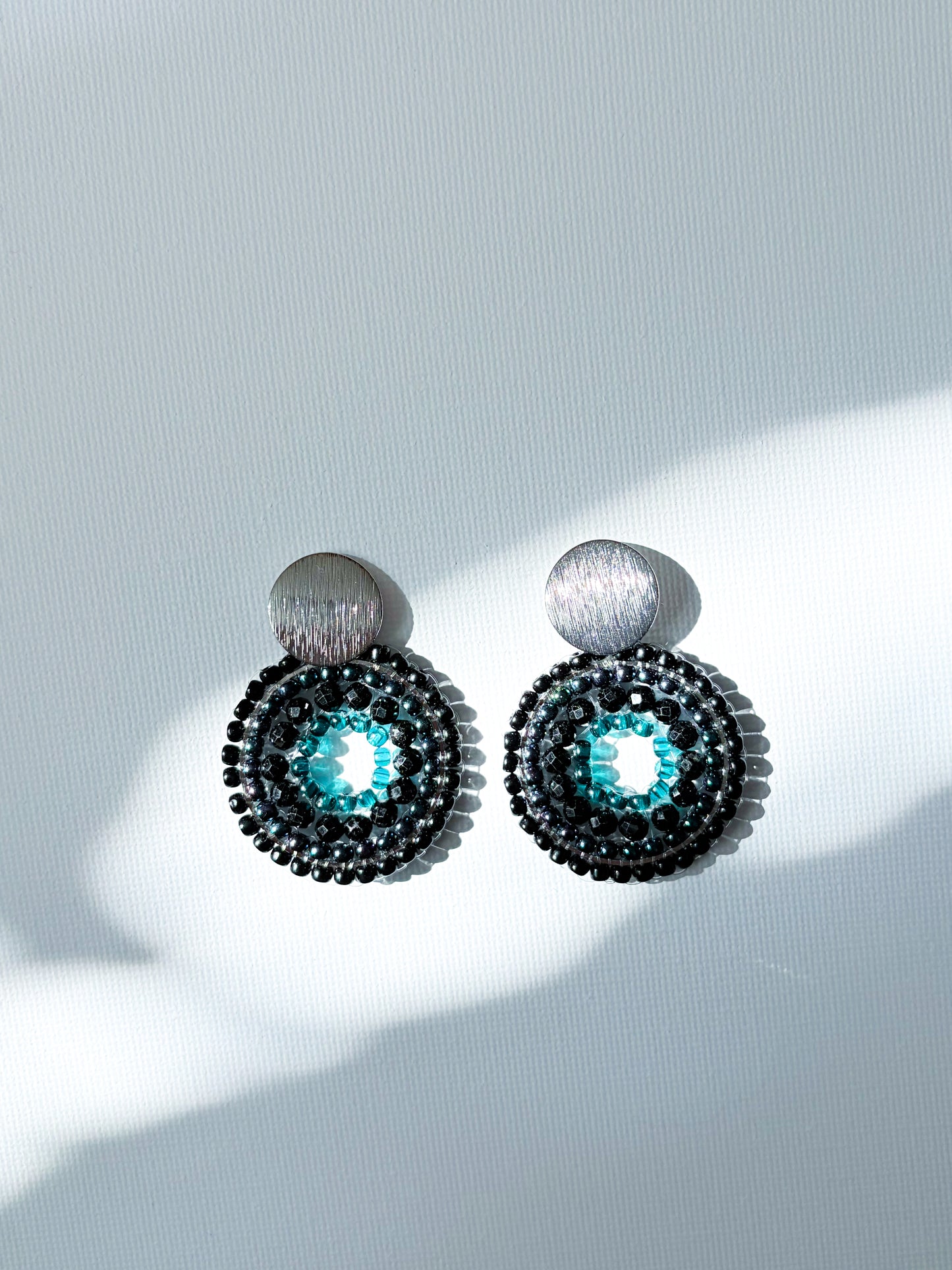 Oil Spill - beaded earrings