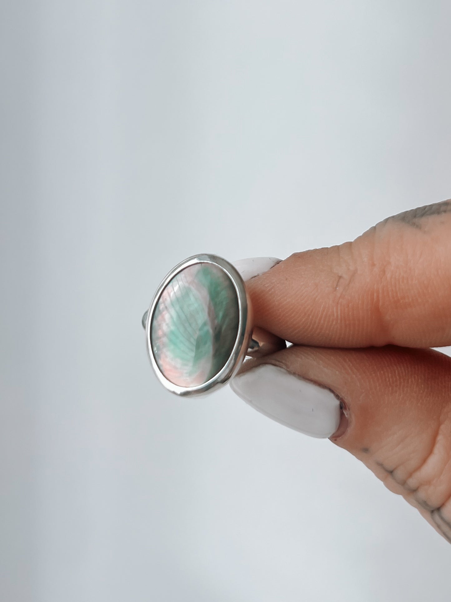 Black Mother of Pearl Ring