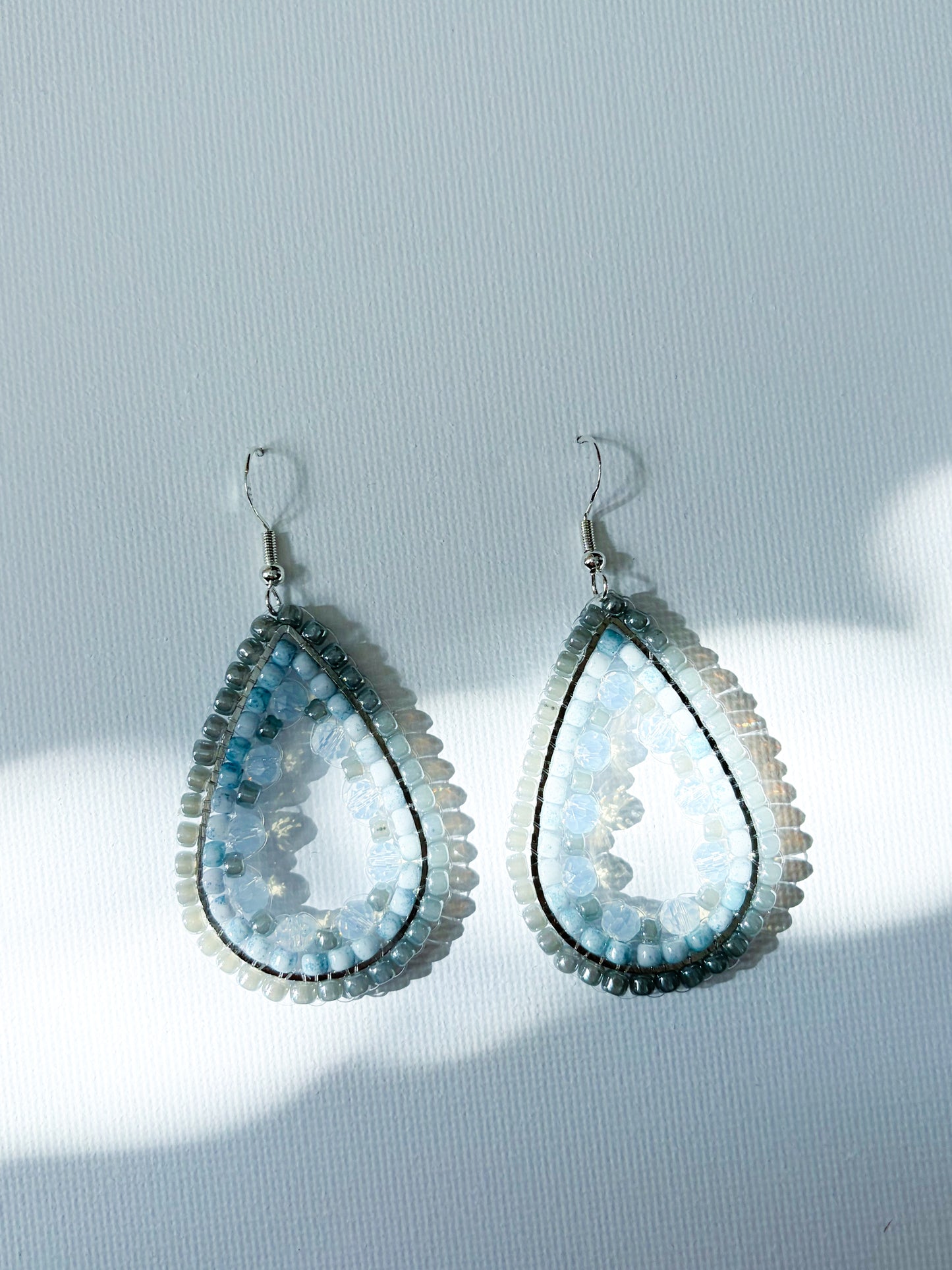 Geode - beaded earrings