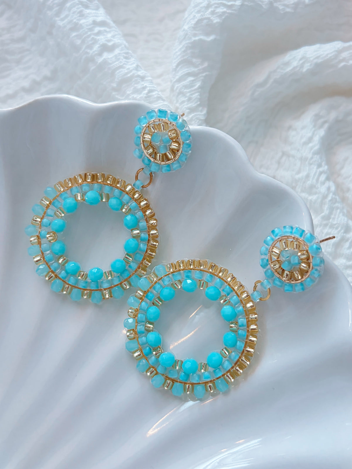 Golden Sky - beaded earrings