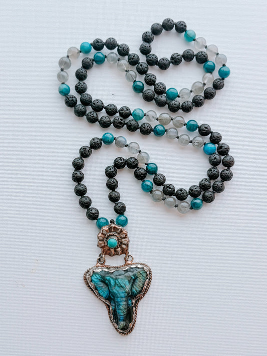 Labradorite Mala • 108 Mala Necklace