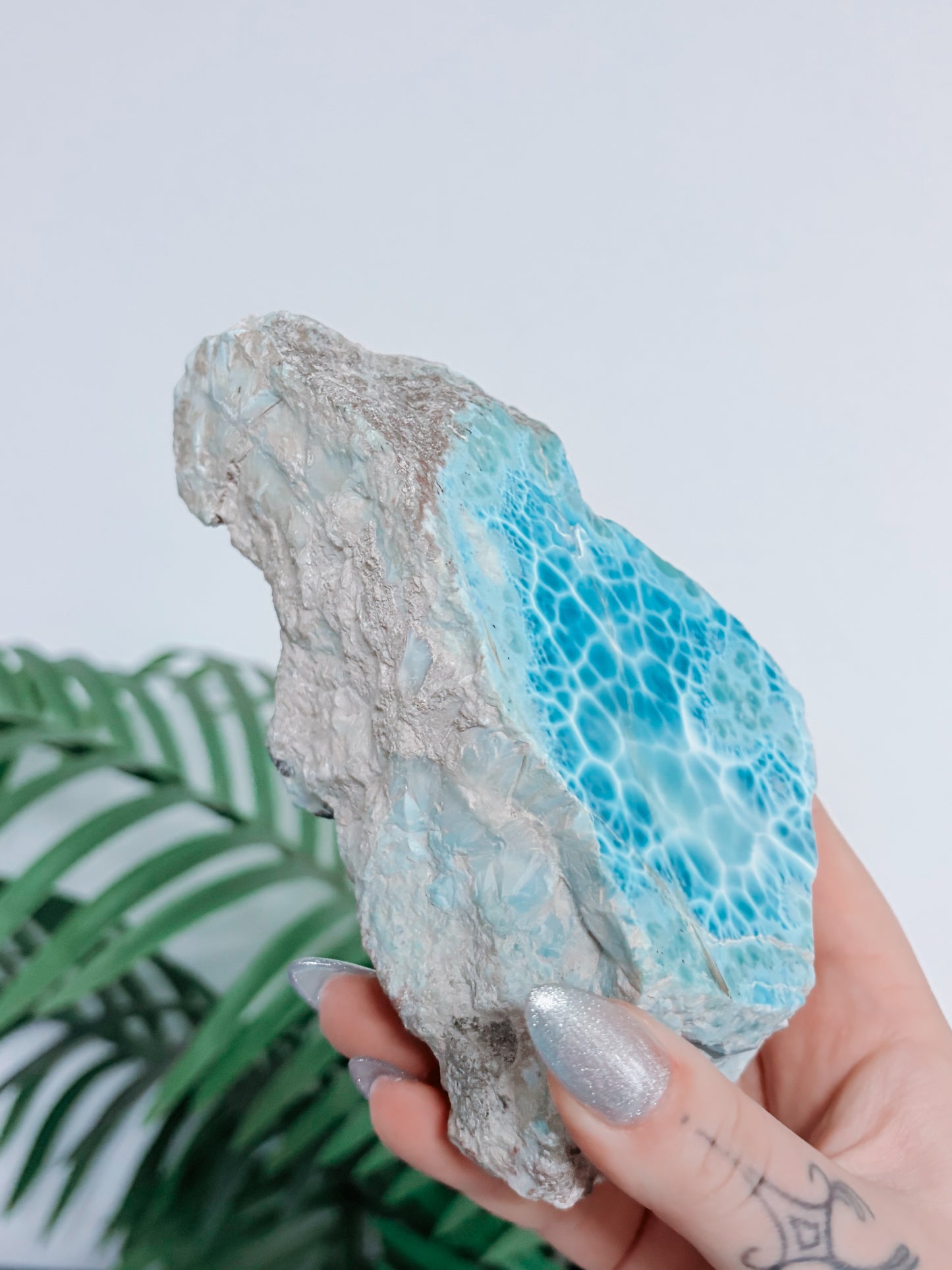 Larimar Freeform - half polished 900g 1A Quality