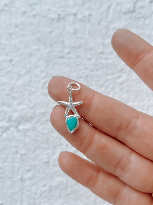 Turquoise Starfish Charm