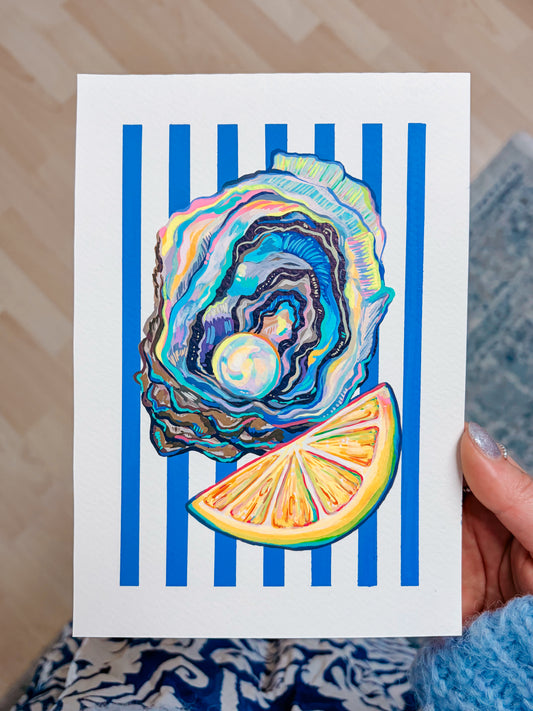 Oysters & Lemon - Original painting