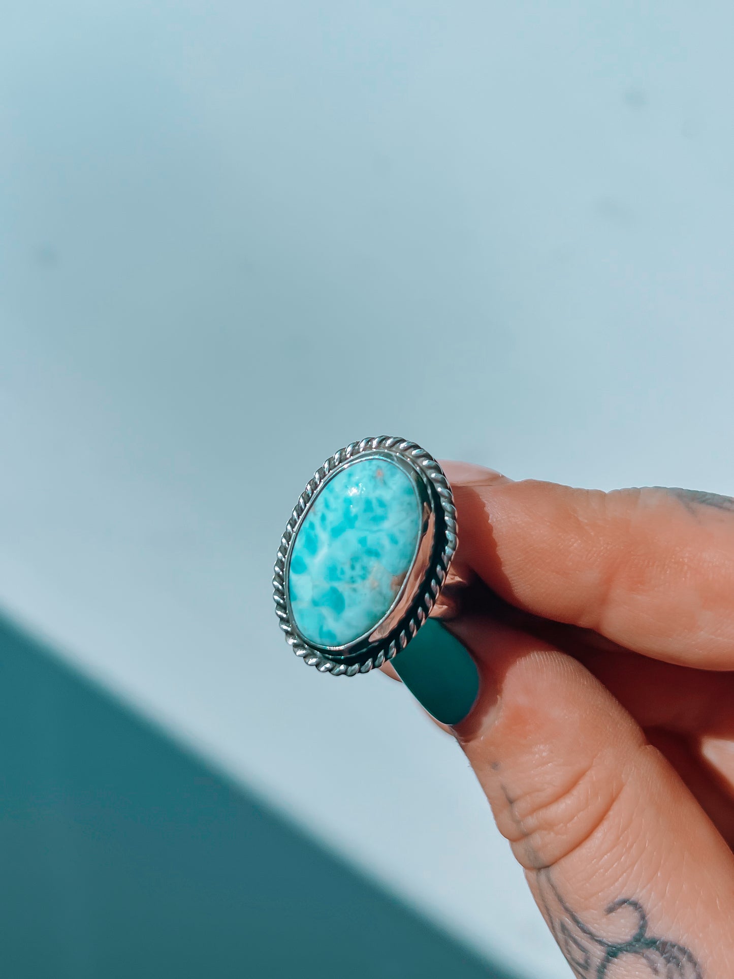 Larimar ring (6.5)